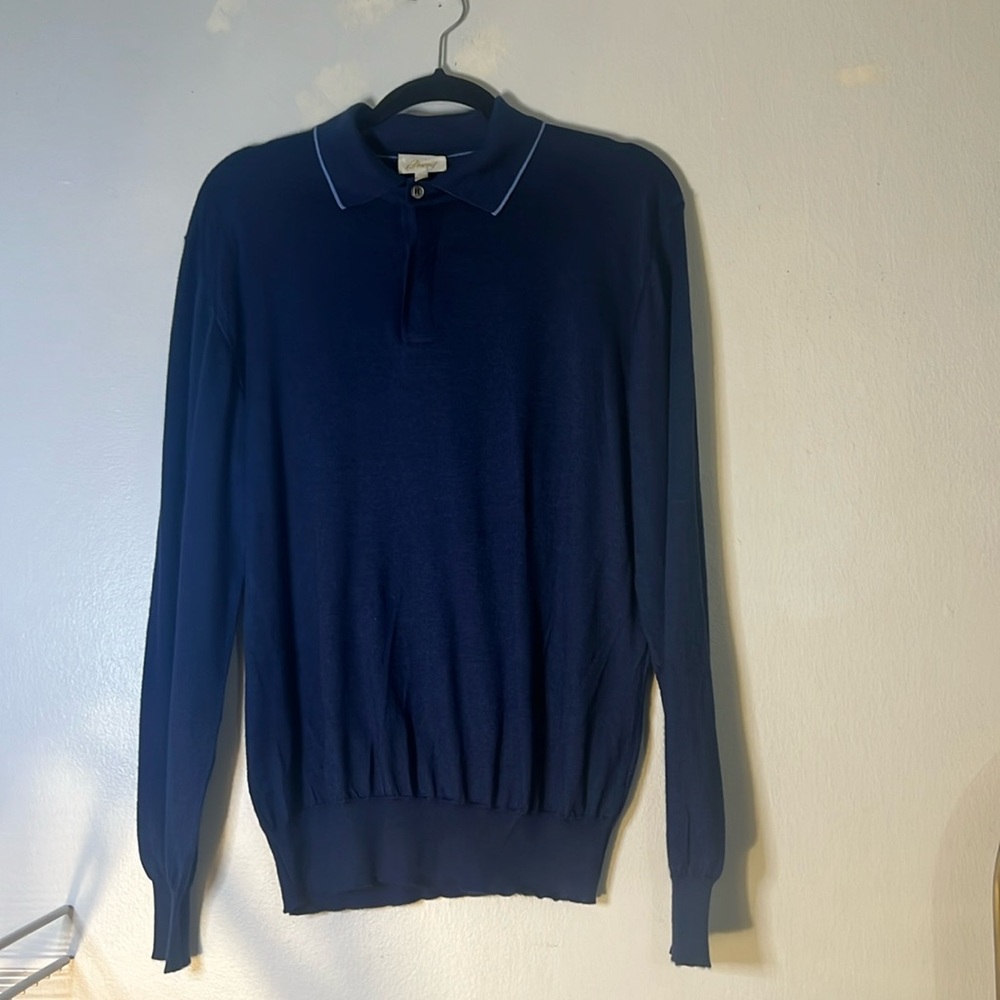 Brioni Navy Blue Crewneck Sweater